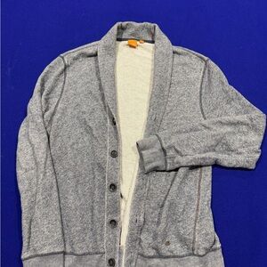 Boss Heather Gray Knit Cardigan